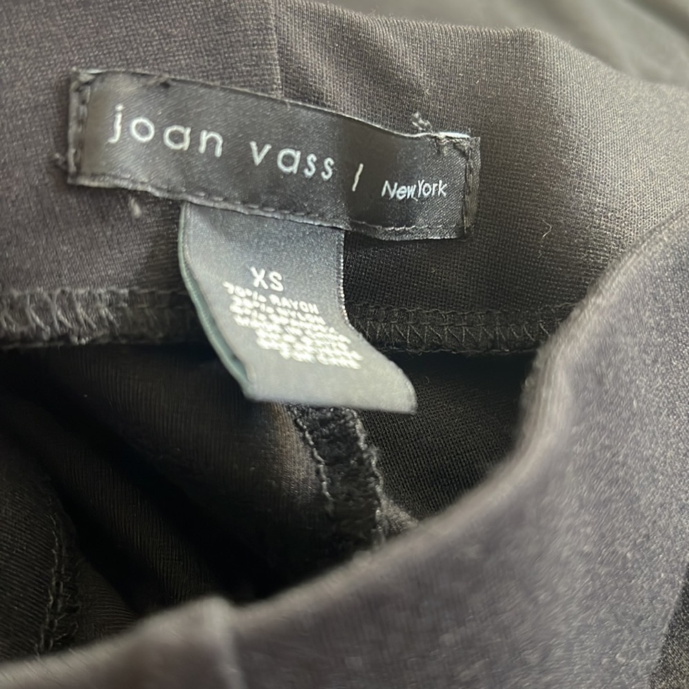 Joan Vass New York Black Stretch Pull On Pants XS - Picture 4 of 4